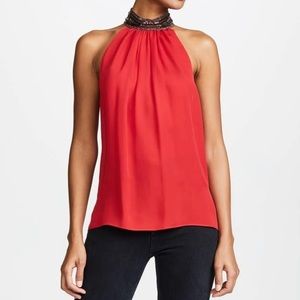 Ramy Brook Veronica beaded halter top